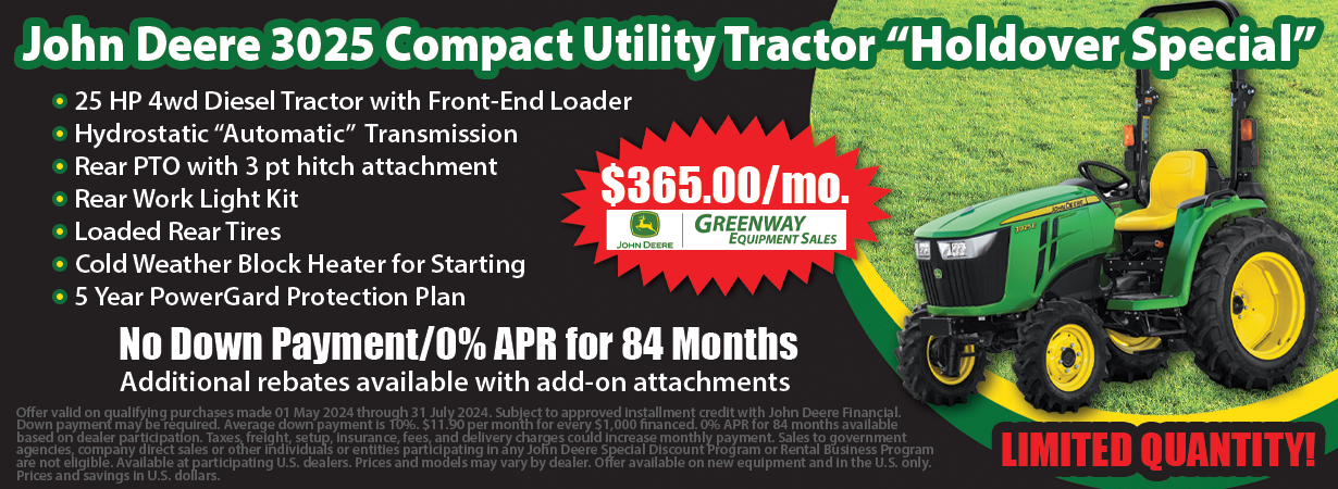 3025E Compact Utility Tractor Special